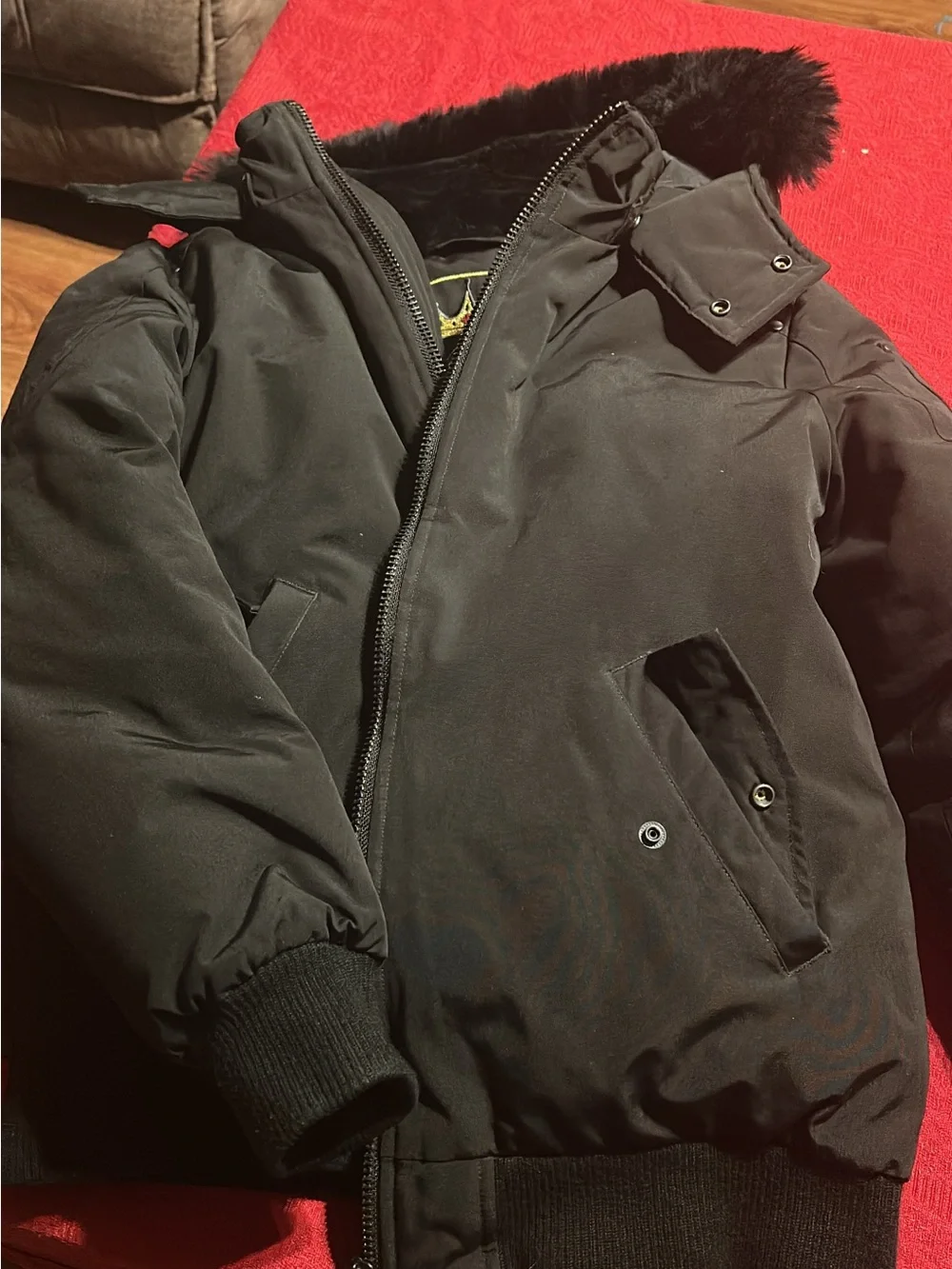 Moose Knuckles Black Men's Jacket with Silver Logo Hardware
